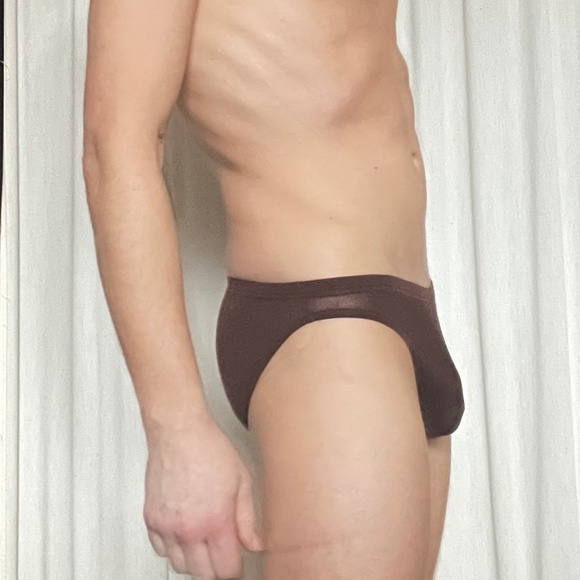 Mens CharliebyMZ 'Wood Series' Hip Brief in Brown - Small - Picture 2 of 7